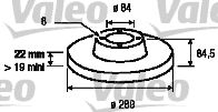 VALEO 187040 Brake Disc