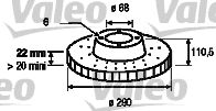 Brake Disc VALEO 187058