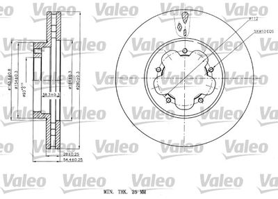 Brake Disc VALEO 187150