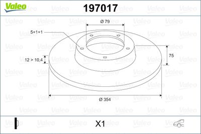 Brake Disc VALEO 197017