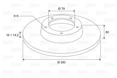 Brake Disc VALEO 197097