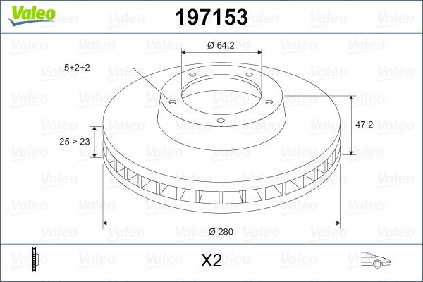 VALEO 197153 Brake Disc