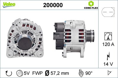 Alternator VALEO 200000