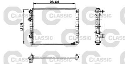 Radiator, engine cooling VALEO 230956