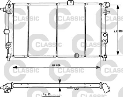 Radiator, engine cooling VALEO 231175