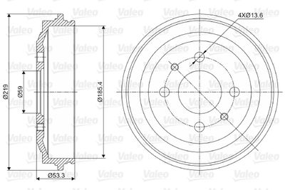 Brake Drum VALEO 237024