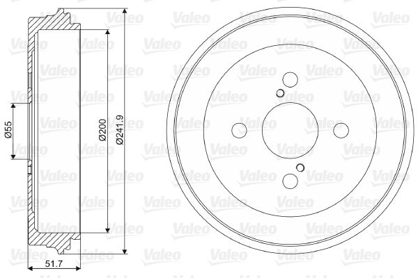 VALEO 237031 Brake Drum