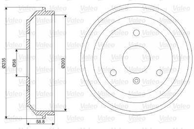 Brake Drum VALEO 237035