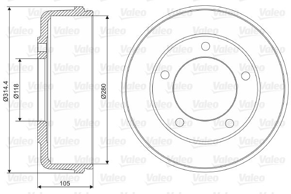 VALEO 237048 Brake Drum