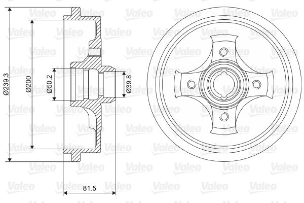 VALEO 237049 Brake Drum