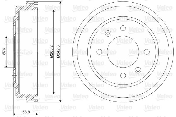 VALEO 237055 Brake Drum