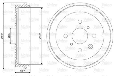 Brake Drum VALEO 237064