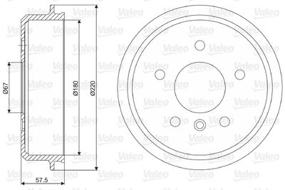 Brake Drum VALEO 237068