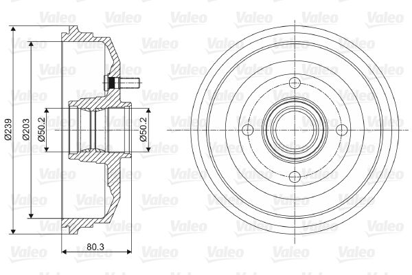 VALEO 237070 Brake Drum