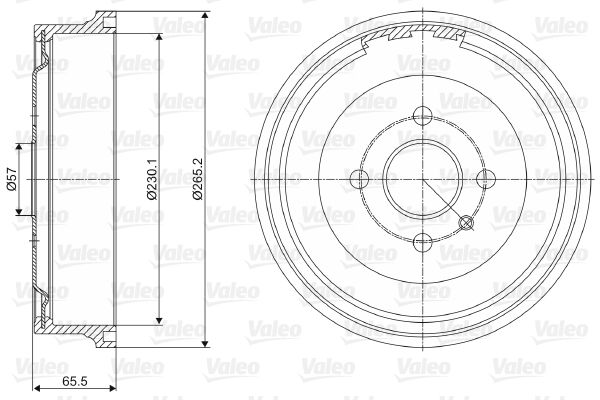 VALEO 237072 Brake Drum