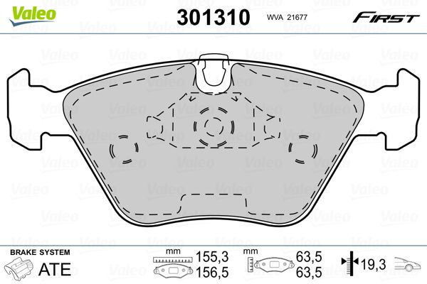 VALEO 301310 Brake Pad Set, disc brake