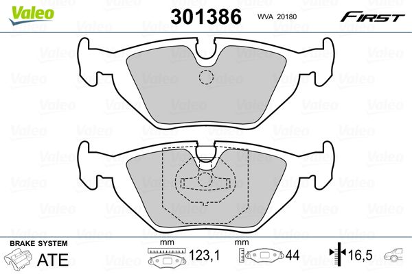 VALEO 301386 Brake Pad Set, disc brake