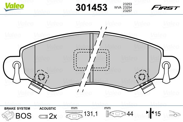 VALEO 301453 Brake Pad Set, disc brake