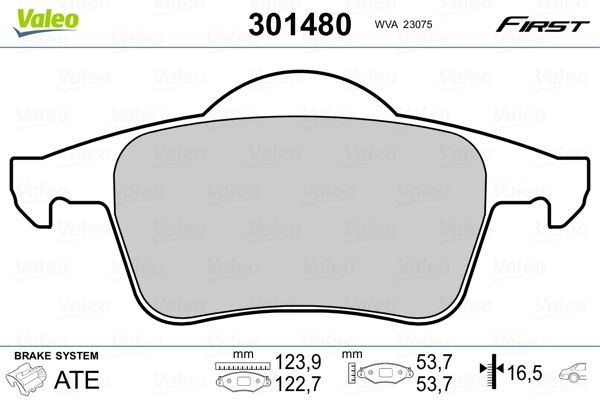 VALEO 301480 Brake Pad Set, disc brake