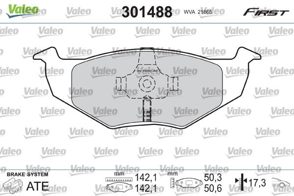 VALEO 301488 Brake Pad Set, disc brake