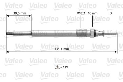 Glow Plug VALEO 345112