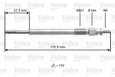 Glow Plug VALEO 345123