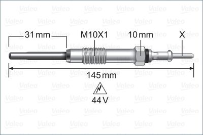 Glow Plug VALEO 345234