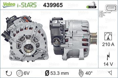 Alternator, starter VALEO 439965