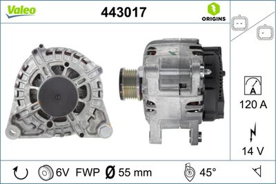 Alternator VALEO 443017