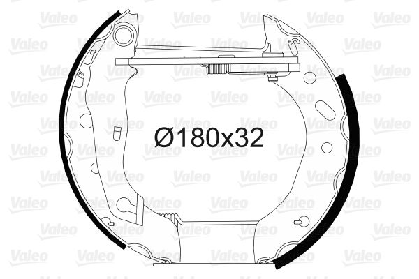 VALEO 554741 Brake Shoe Set