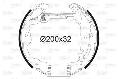 Brake Shoe Set VALEO 554848