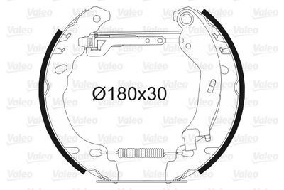 Brake Shoe Set VALEO 554850