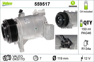 Compressor, air conditioning VALEO 559517