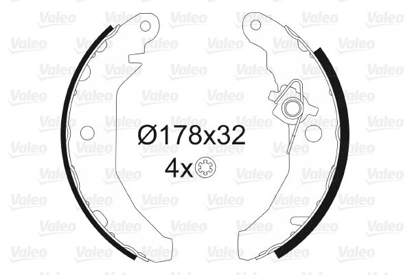 VALEO 562036 Brake Shoe Set