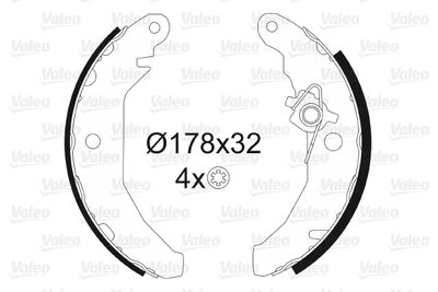 Brake Shoe Set VALEO 562036