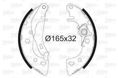 Brake Shoe Set VALEO 562044