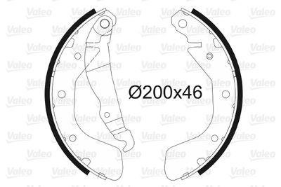 Brake Shoe Set VALEO 562078