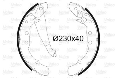 Brake Shoe Set VALEO 562081