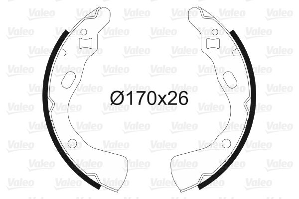 VALEO 562623 Brake Shoe Set