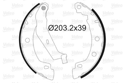 Brake Shoe Set VALEO 562629