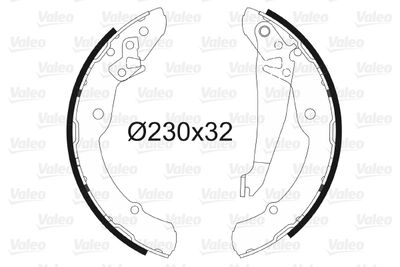 Brake Shoe Set VALEO 562641