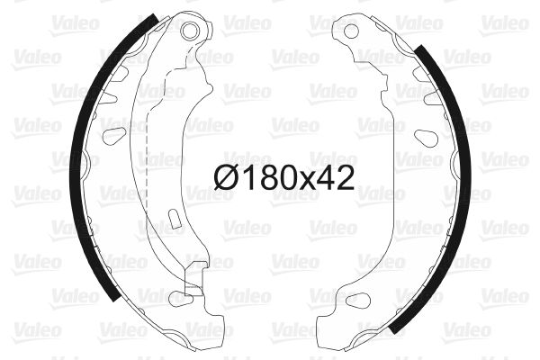 VALEO 562647 Brake Shoe Set