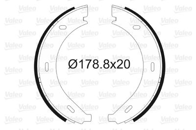 Brake Shoe Set, parking brake VALEO 562745