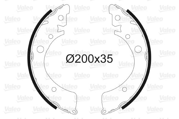 VALEO 562994 Brake Shoe Set