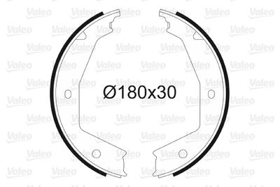 Brake Shoe Set, parking brake VALEO 564021