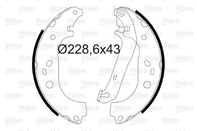 Brake Shoe Set VALEO 564068