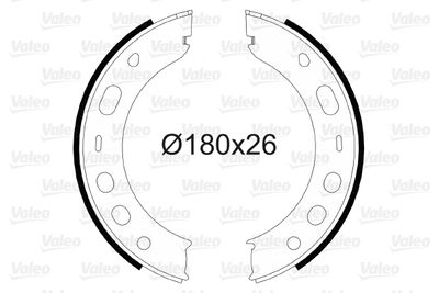 Brake Shoe Set, parking brake VALEO 564071