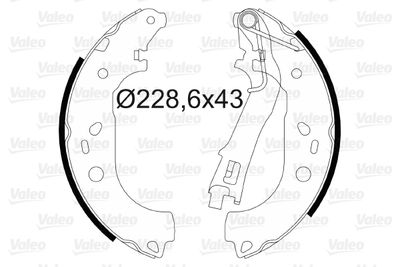 Brake Shoe Set VALEO 564085