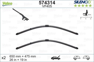 Wiper Blade VALEO 574314