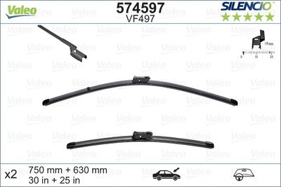 Wiper Blade VALEO 574597